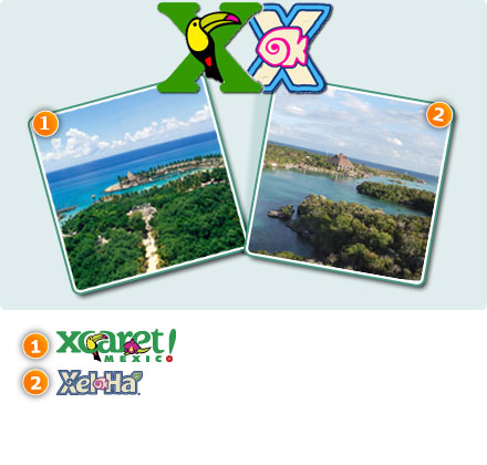 Xcaret + Xelha Combo-Only Xel-HA all inclusive Package 2<br>Xcaret plus tour Package2<br>