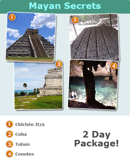 Mayan Secrets-Chichen-Itza tour + Cenote<br>Tulum - Coba tour<br>