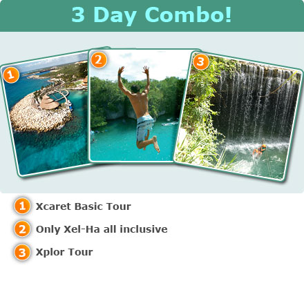 3 Day Combo: Dolphin Swim & Ride + Isla Mujeres Tour + Tulum Express