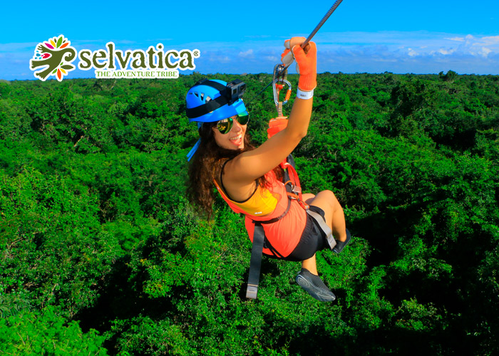 Selvatica Zip lines + Jungle tour + Isla Mujeres + Hotel Pick up