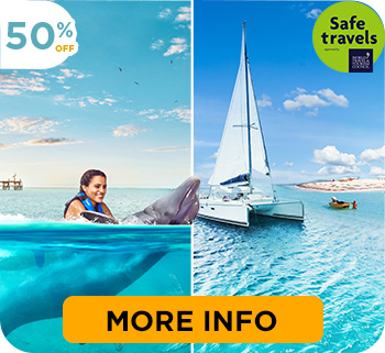 Isla Mujeres Catamaran + Hotel Pick Up + Snorkel + Swim with Dolphins