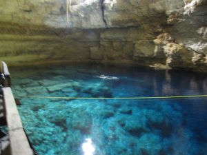 Waters of underground cenote