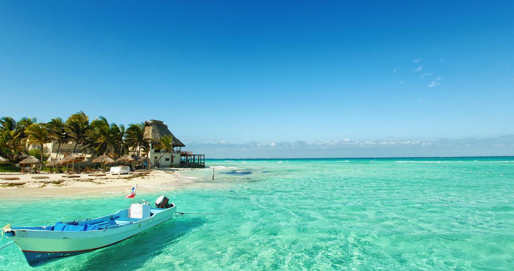 traditional boat in Cancun