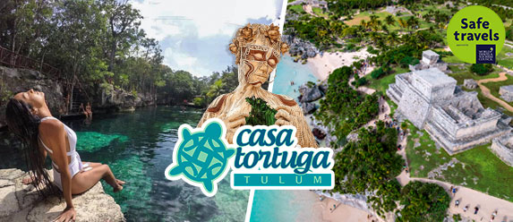 Tour a cenote casa tortuga en tulum y escultura gigante de tulum