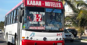 Public transportation in Cancún bus