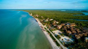 aerial view of holbox