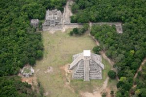 Chichen itza aerial view