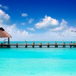 rustic dock in contoy in isla contoy mexico