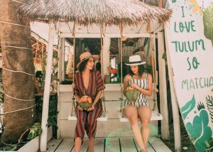 Matcha Mama Selfie in Tulum