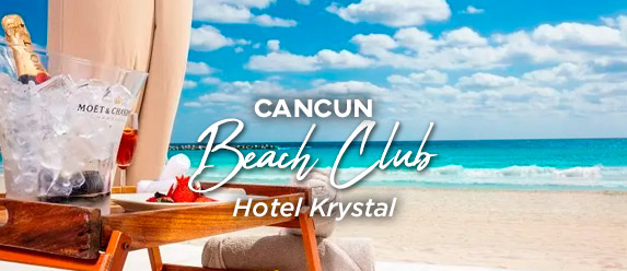 Beach club in Cancun
