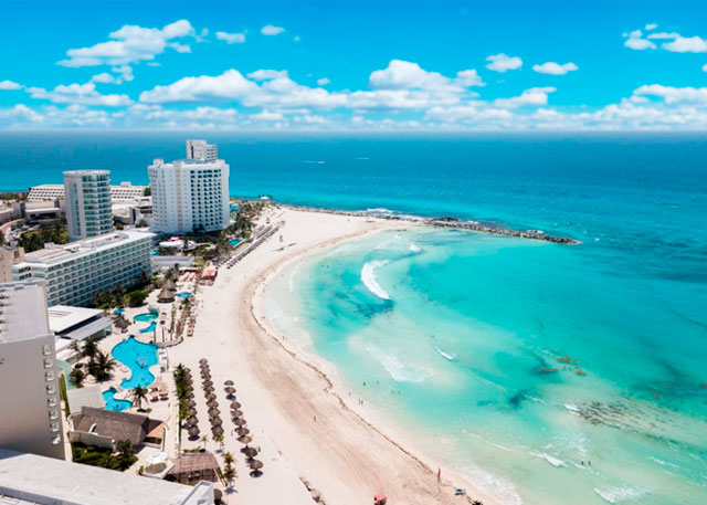 playa gaviota azul aerial